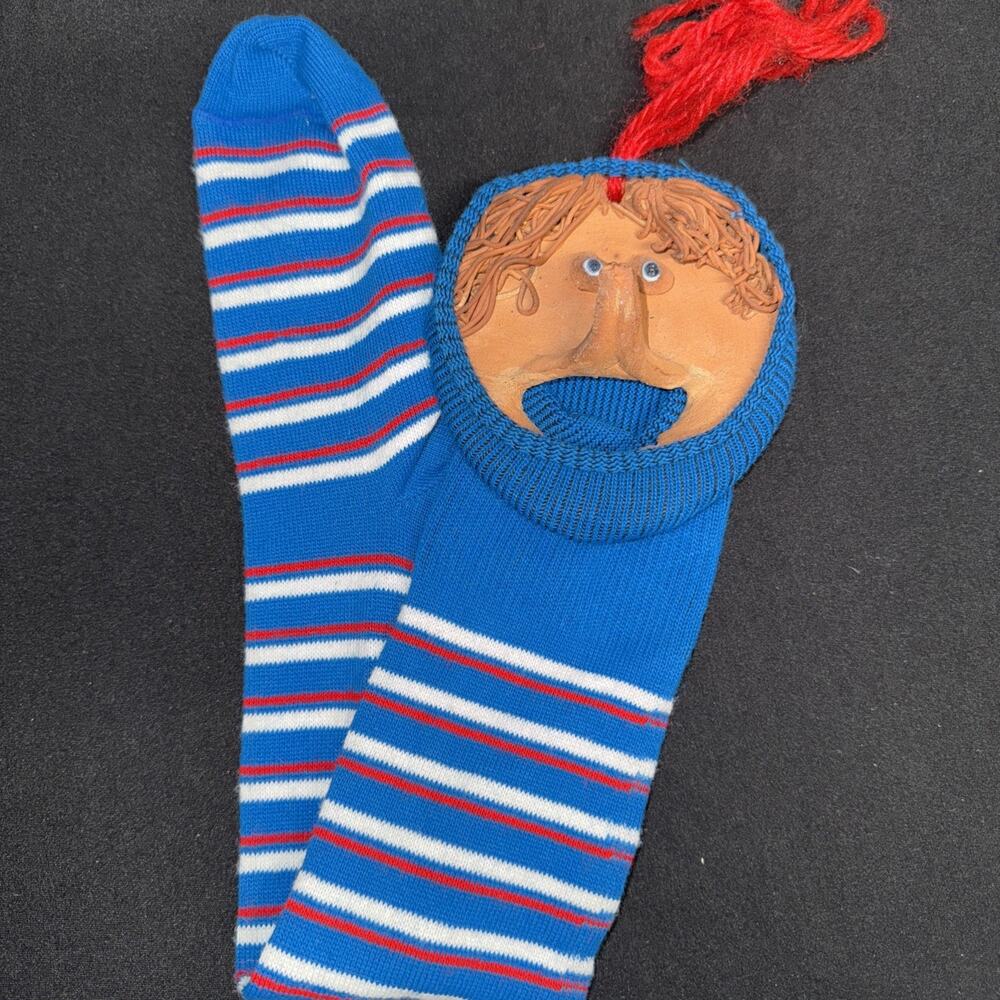 Pottery Face Sock Bank - Picture 2 of 3